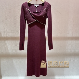 代购 VJC 国内专柜正品 针织连衣裙V23CT3210 OLIVIA女装 23秋新品