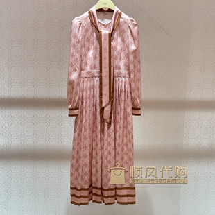 专柜正品 VJC 新品 2990 OLIVIA女装 23秋印花连衣裙V23CT1240