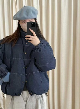 初吾家25冬季新款韩系立领明线设计通勤休闲小个子显高保暖羽绒服