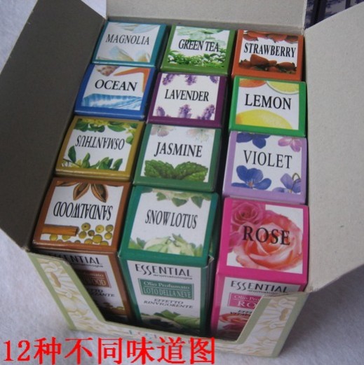 一盒12支包邮室内香薰衣草玫瑰香薰精油加湿器香薰灯炉机氧吧车载