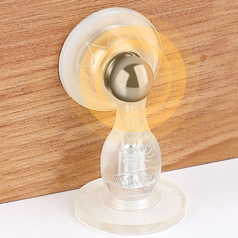 门吸硅胶免打孔门贴墙纸可爱整张卧室壁纸画门套入户门门上门挡