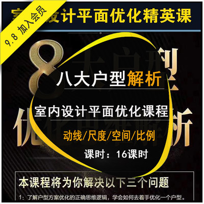 经典室内设计八大户型优化思维解析视频cad户型优化布局解析教程