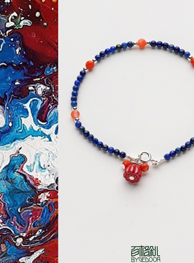 原创天然青金石高级感手链