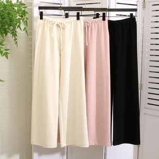 正奢尾MAX~客供面料!2K省下来~人字纹厚款羊毛松紧腰抽绳阔腿裤