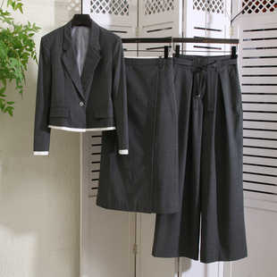 秋 精纺绵羊毛柔软舒适好打理不粘毛休闲职业套装 客供面料 劳