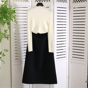 时髦 jue美啊 低调 大摆半身裙 侧口袋进口初剪羊毛高腰腰带款