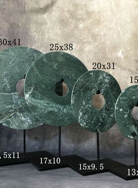 新中式风软装绿色平安扣家居摆设