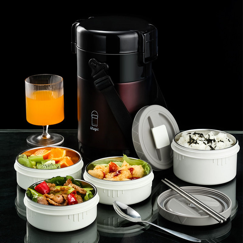 日本MUJIΕ316不锈钢真空提锅大容量保温桶三四层便当盒便携学生3,餐饮具,饭盒/保温桶/保温提锅,淘宝优惠券,粉丝福利购,淘宝优惠卷