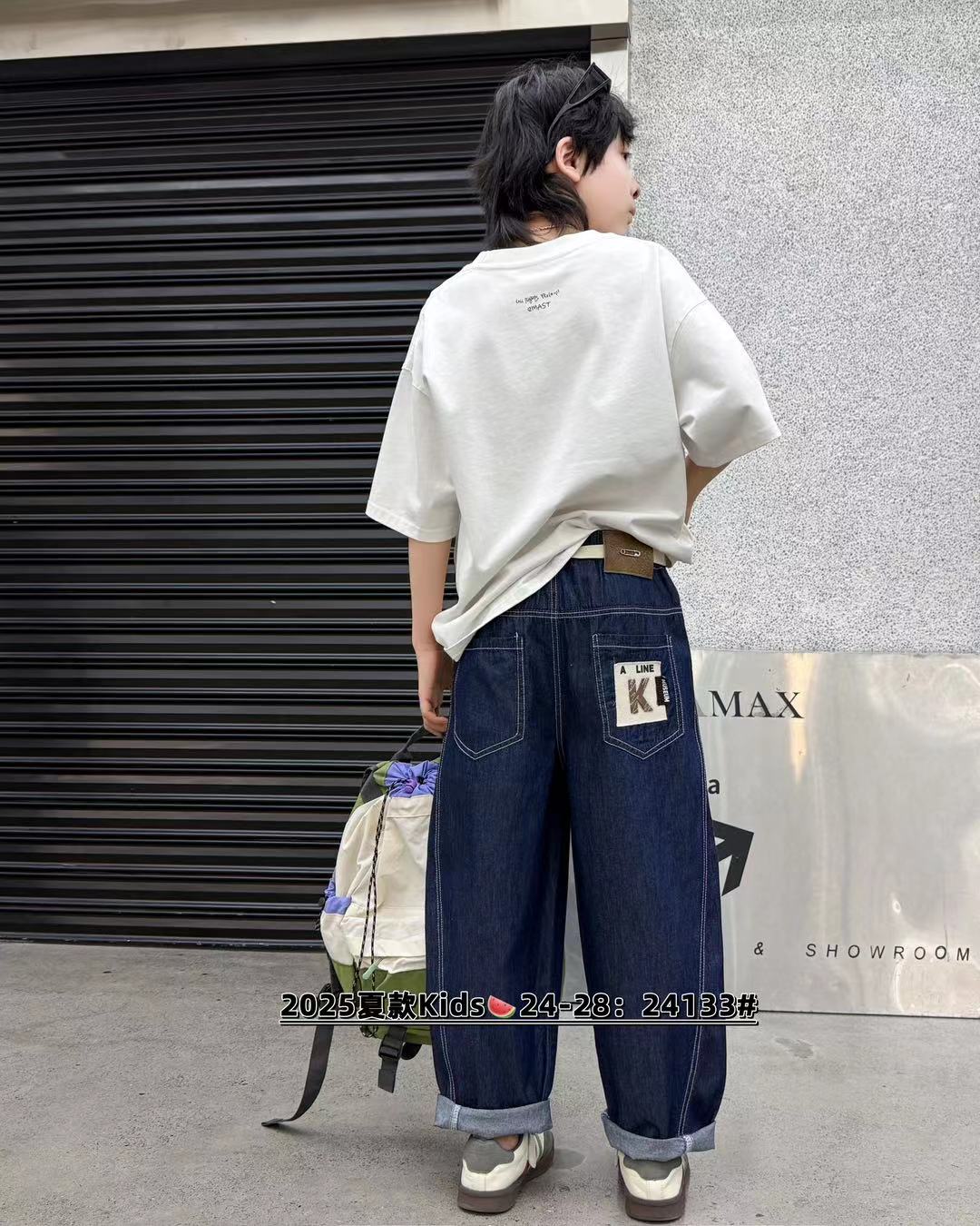 2025新款儿童夏季薄款天丝牛仔裤男童纯棉百搭裤潮潮流