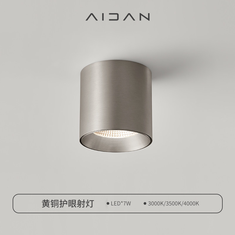 爱丹 超薄款明装筒灯圆形led迷你小吸顶无主灯免开孔高级感氛围灯图片