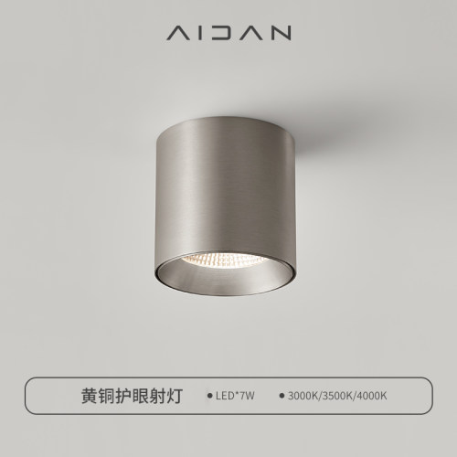 爱丹 超薄款明装筒灯圆形led迷你小吸顶无主灯免开孔高级感氛围灯