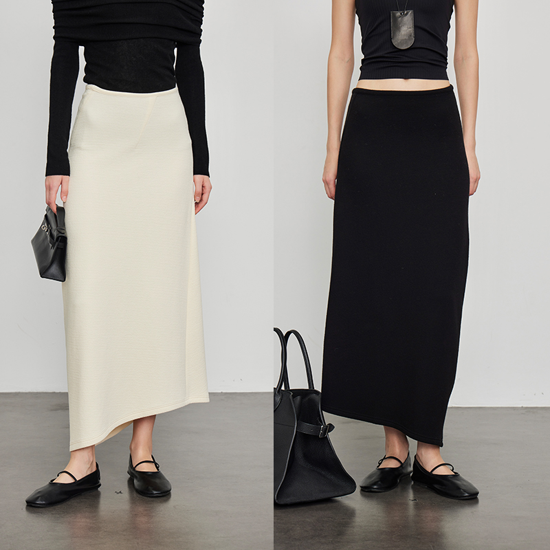 长裙直筒微花苞空气棉半身裙