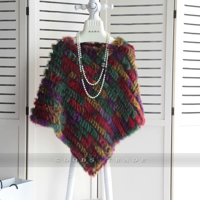 兔毛披肩斗篷春秋季韩版圆领外套