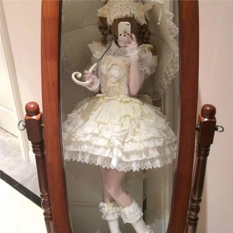 坠落天使doll原创设计Lolita洋装jsk吊带连衣裙华丽