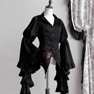 梦见上衣.布偶心事本原创lolitaV领姬袖衬衫新款显瘦哥特风内搭