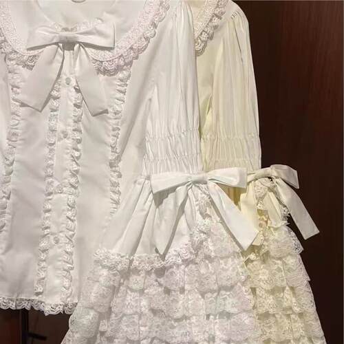 蕾丝doll感lolita姬袖Lolita衬衫内搭姬袖衬衫内搭