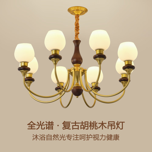 复古简约中古风客厅餐厅主卧吊灯