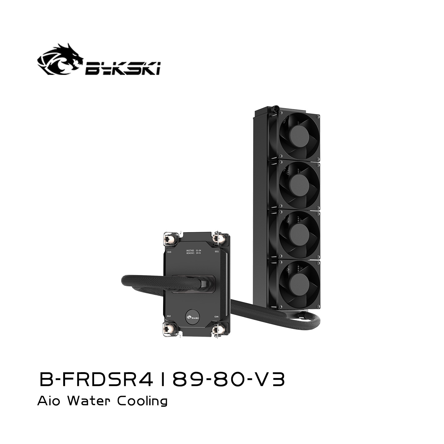 Bykski B-FRDSR-V3 一体式水冷2U服务器80风扇4189/4677/SP5/4710