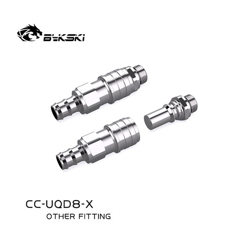 Bykski CC-UQD8-X 不锈钢止水阀快拆服务器数据中心液冷快速接头