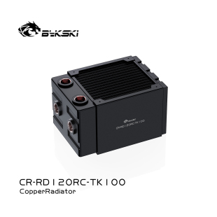 Bykski CR-RD120RC-TK100RC系列高性能100厚水冷排紫铜散热换热器