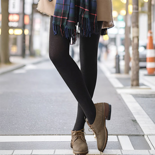 1200D秋冬季亚光薄绒日系连裤袜中厚打底袜裹起毛九分裤显瘦丝袜