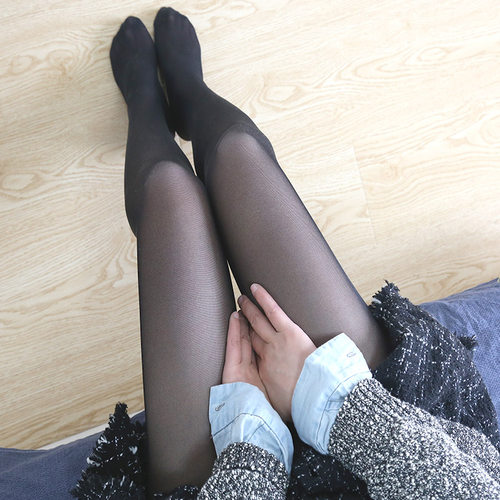 曼姿分码加长黑丝40D收腹T裆丝袜