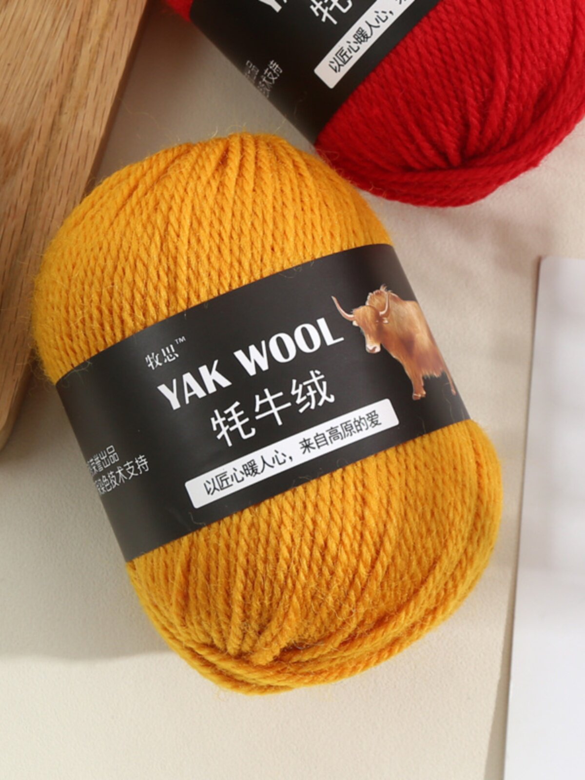 HANDMADE COARSE WOOL SCARF THREAD COAT THREAD SCARF THREAD SCARF THREAD HAT THREAD MALE AND FEMALE WOOL THREAD MEDIUM THICK THREAD ROD NEEDLE HAND-KNITTED YAK