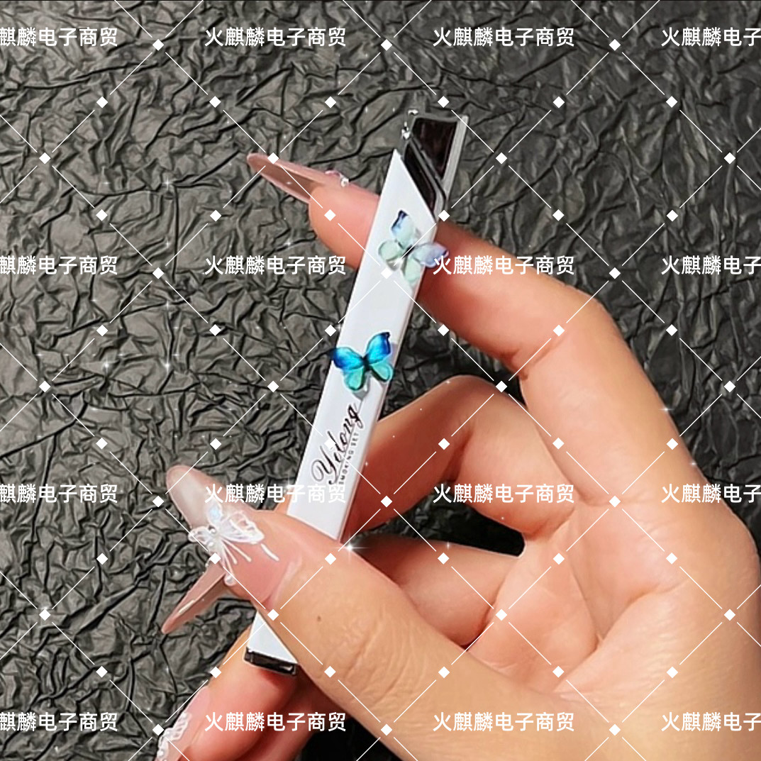 抖音同款蝴蝶花海轻奢打火机高级充气打火机