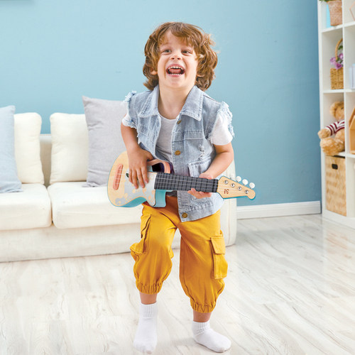 hape摇滚风尤克里里早儿童玩具男