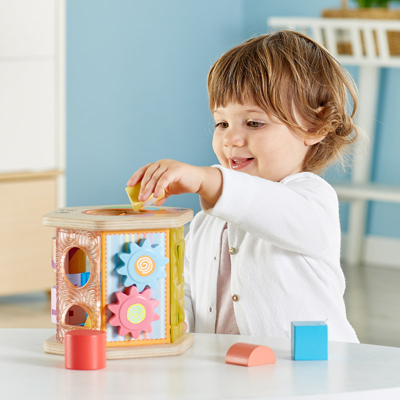 Hape炫彩积木分类盒12个月以上