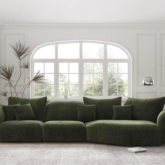 创意花瓣沙发意式极简异形布艺大小户型新款沙发baxter弧形沙发