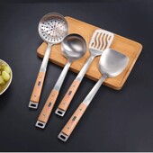 富尔兴德国工艺304不锈钢烹饪厨具锅铲勺炒菜铲汤勺家用捞饺子漏