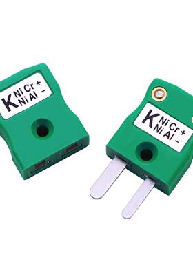 包邮欧标K型绿色热电偶插头插座连接器IM-K-M/F对插高温英国