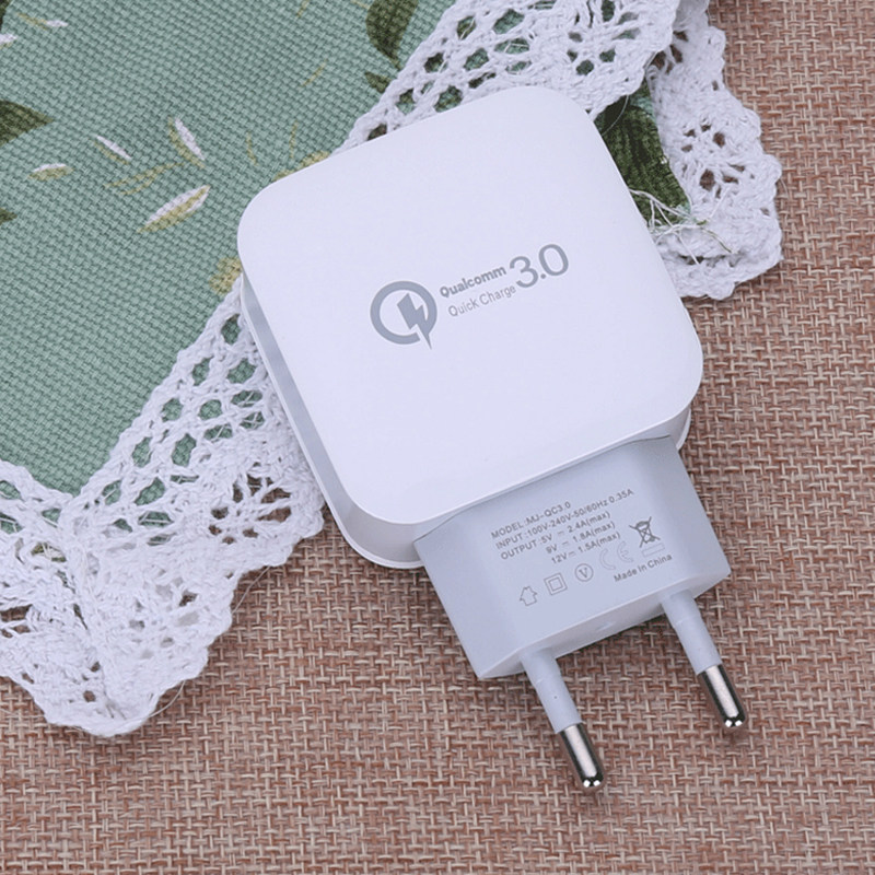 qc3.0欧规18w圆脚两插波兰葡萄牙插头乌克兰12v1.