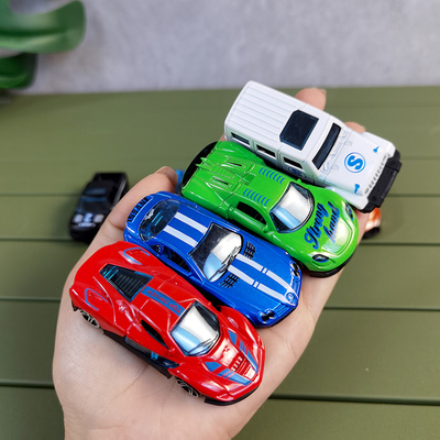 7.2CM儿童男孩仿真合金车模型玩具车滑行耐摔小汽车跑车赛车套装
