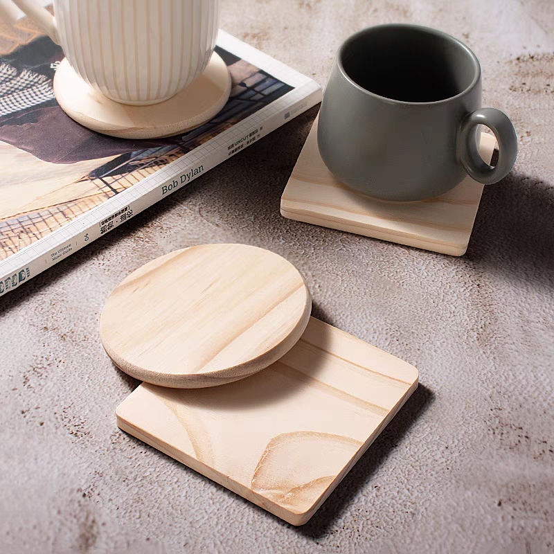新款木质杯垫家用防烫隔热垫子家用茶杯垫子咖啡杯垫防滑垫子创意