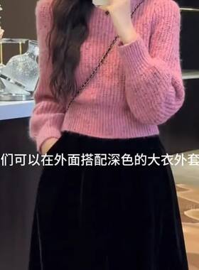 保暖内搭打底针织衫女士秋冬款洋气减龄显瘦遮肉外穿时尚洋气上衣