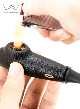 进口石楠木潜水艇烟斗@WAV烟具便携掌心鱼雷过滤男士老式博悟booo