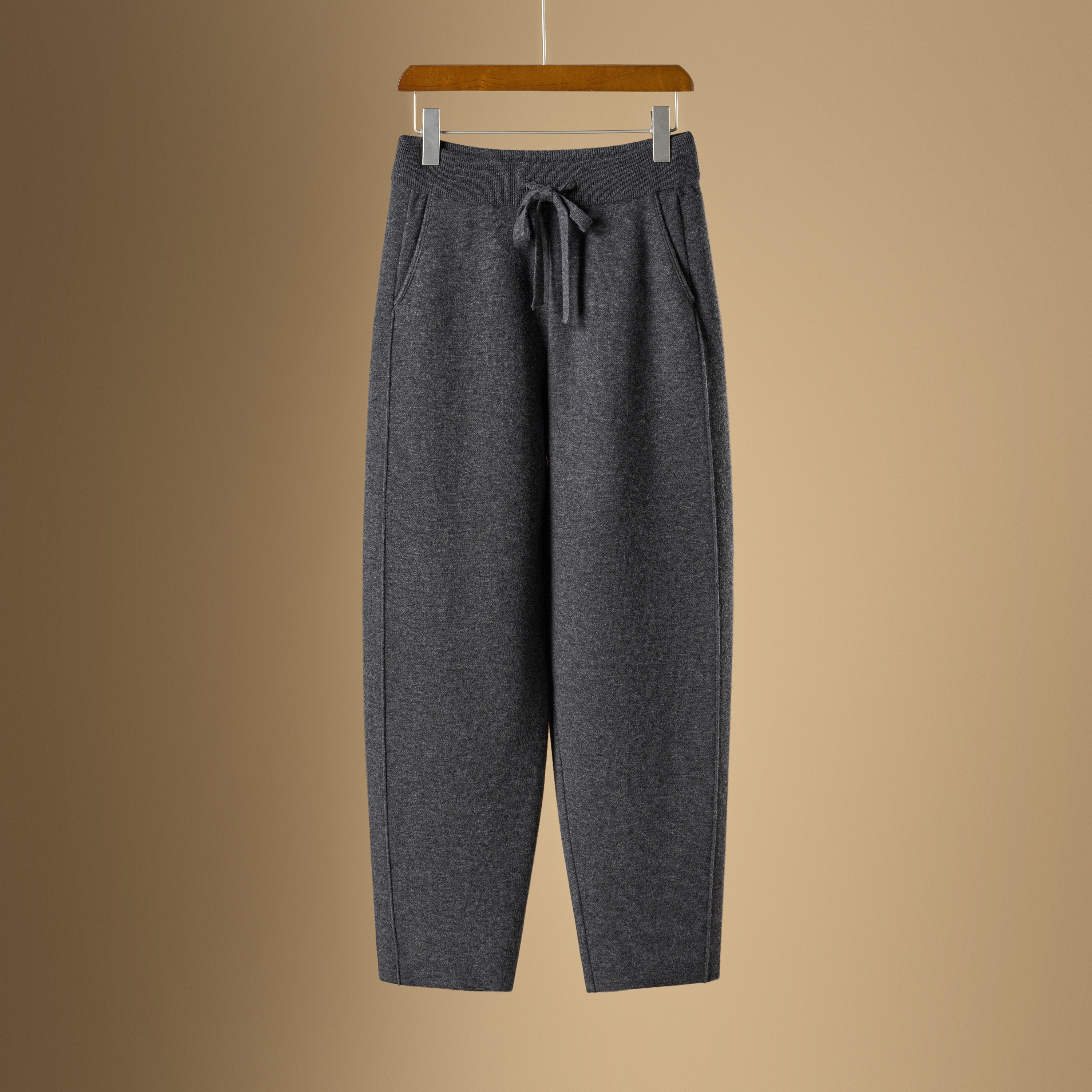 影音儿女装清仓折扣小个子羊毛休闲裤2025冬季款加厚绒哈伦萝卜裤