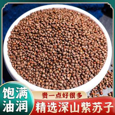 紫苏籽中药材500g食用紫苏子粒苏籽种籽正品苏子籽粉莱菔子白芥子