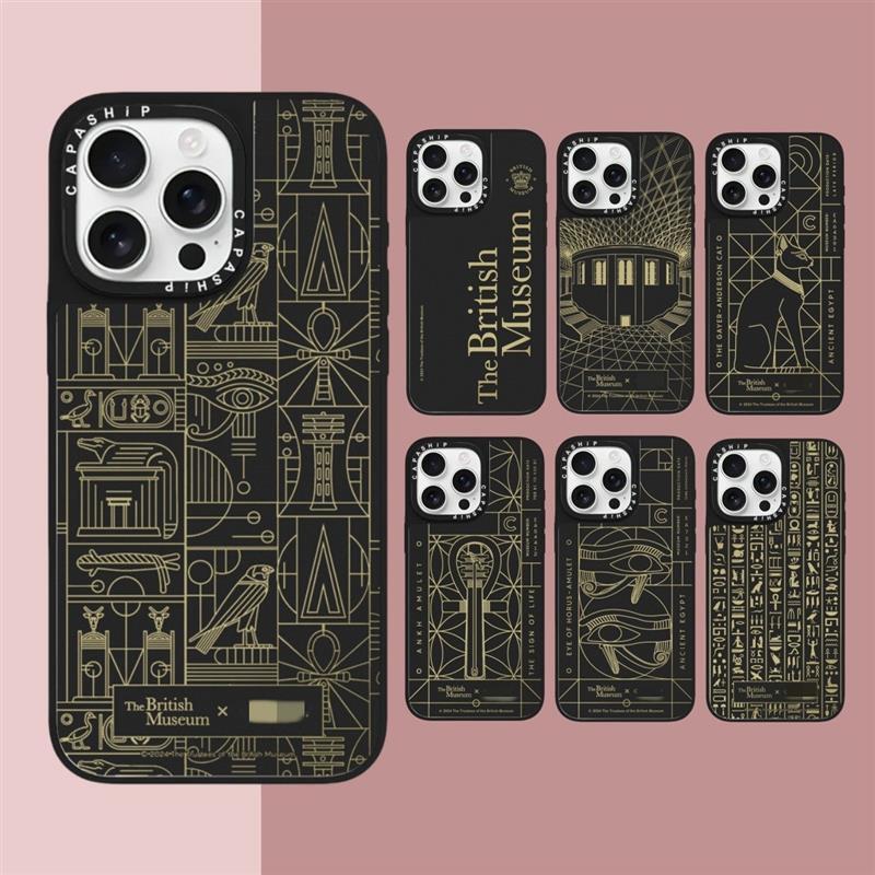 顶配华强北CASE适用苹果15iPhone14plus16镜面13promax磁吸可爱大英博物馆xr手机保护壳12防摔保护套