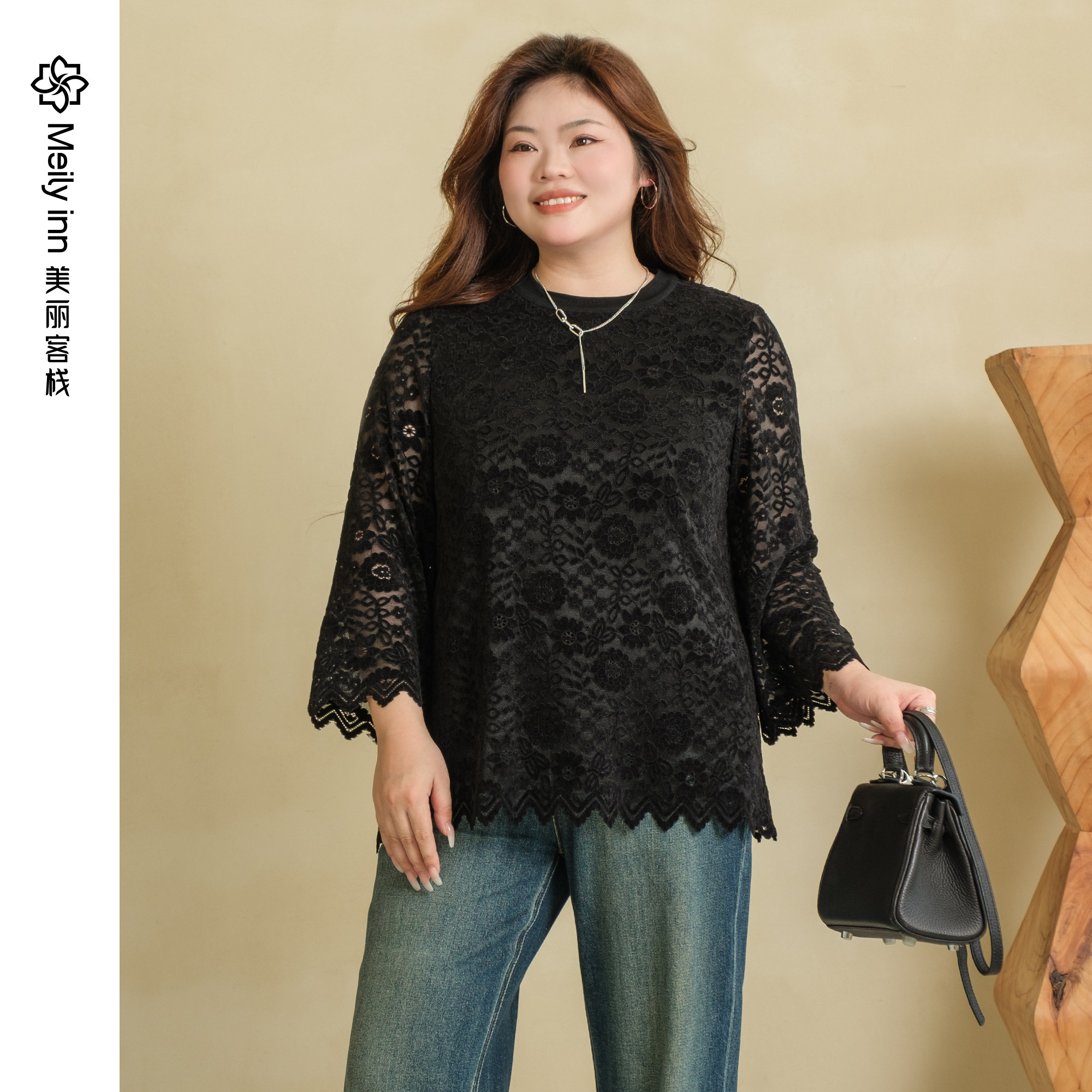 美丽客栈原创高端大码女装胖mm200斤宽松版设计感卫衣女新款春秋