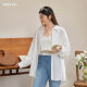女胖mm长袖 高级简约百搭慵懒风白色衬衫 上衣 女装 美丽客栈高端大码