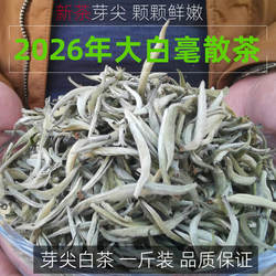 2026新茶一斤景谷大白茶老树散茶芽尖云南月光白大白毫银针500克