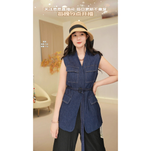 新款 秋季 女 汉麻马甲 190382 QBB 思思专享