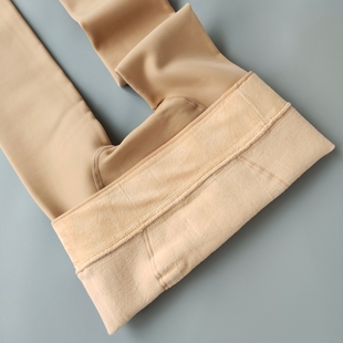 水光袜光腿神器加肥加大双面加裆连裤 袜自然肤踩脚加绒加厚保暖胖