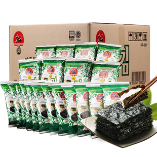 韩国进口九日海苔寿司材料食材专用即食儿童零食拌饭料紫菜包饭