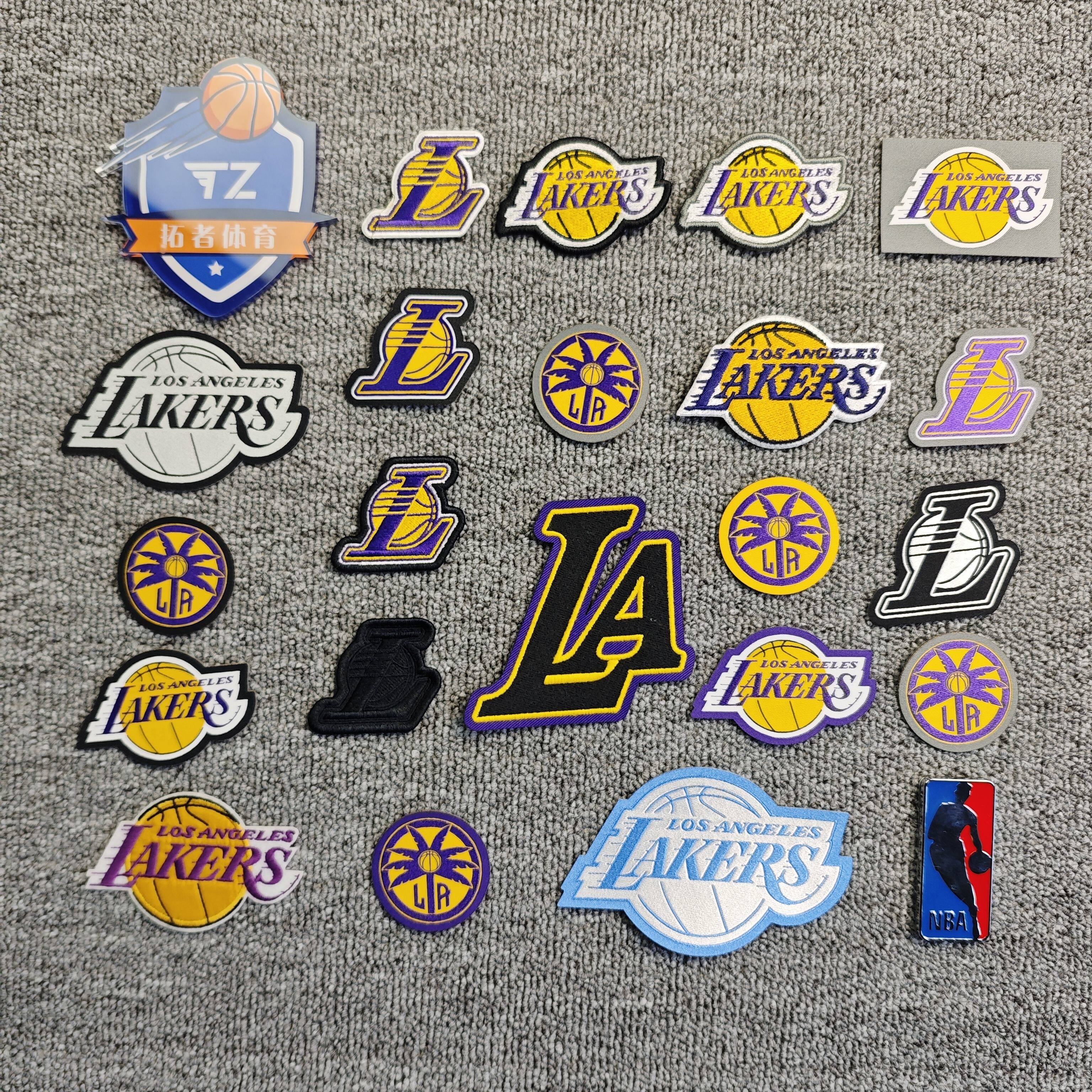 nba篮球湖人队logo标志patch刺绣徽章装饰破洞补丁diy布贴