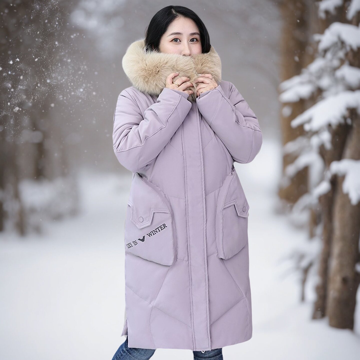 13X超肥加厚韩版过膝羽绒服中年女中长款冬季白鸭绒胖MM300斤女人