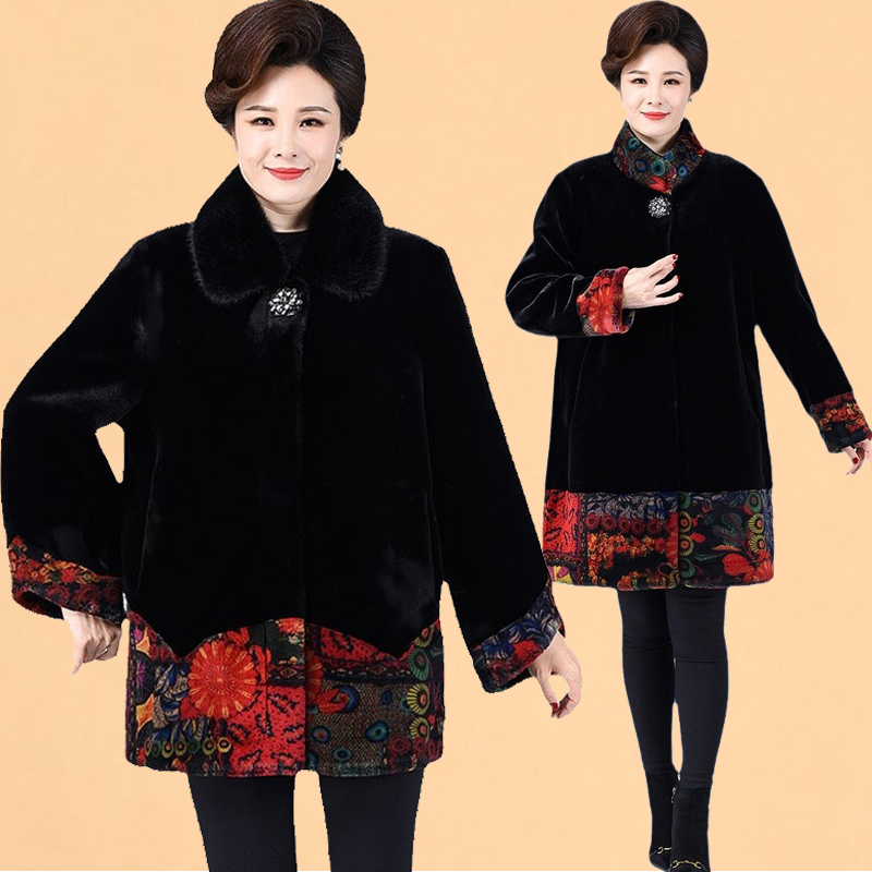 中老年加肥加厚秋冬季外套外套